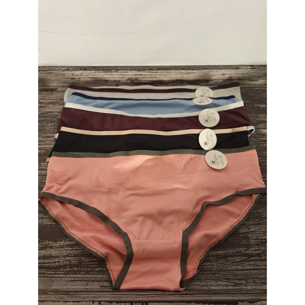 Womens Seamless Laser Cut Hipster Panties 5 Pack Multi Color Size M